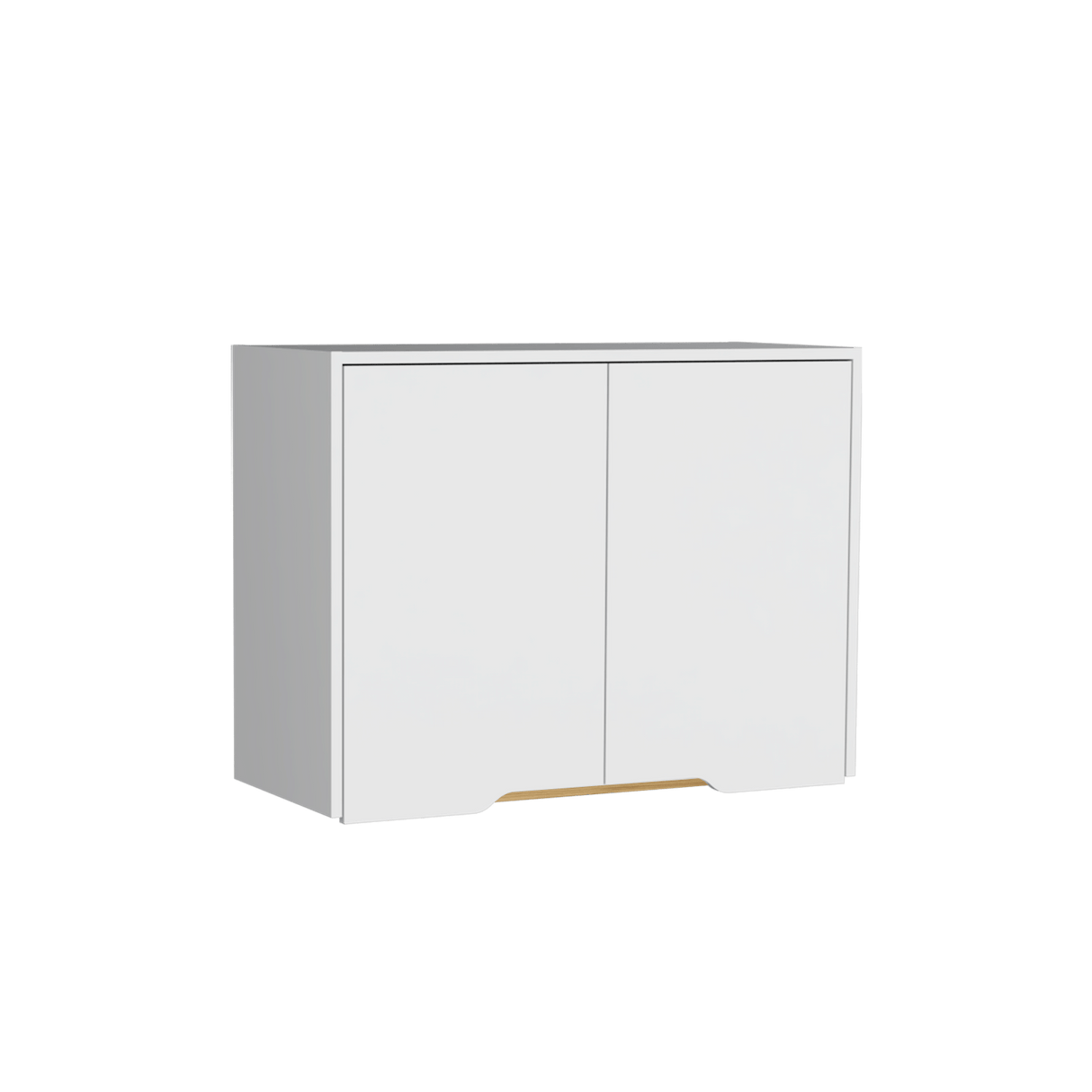 Mueble Superior de Cocina Soler Blanco y Macadamia 80x60cm Con Dos Puertas Push - To - Open y con Un Entrepaño - MUEBLES SUPERIORES DE COCINA | Bylmo