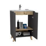 Mueble para Lavamanos Laurent Plomo 60x86cm Individual con Lavamanos y sin Grifería - MUEBLES PARA LAVAMANOS | Bylmo