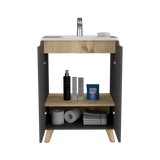 Mueble para Lavamanos Laurent Plomo 60x86cm Individual con Lavamanos y sin Grifería - MUEBLES PARA LAVAMANOS | Bylmo