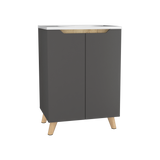 Mueble para Lavamanos Laurent Plomo 60x86cm Individual con Lavamanos y sin Grifería - MUEBLES PARA LAVAMANOS | Bylmo