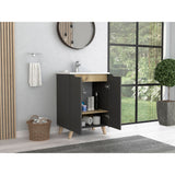 Mueble para Lavamanos Laurent Plomo 60x86cm Individual con Lavamanos y sin Grifería - MUEBLES PARA LAVAMANOS | Bylmo