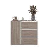 Cómoda Niza Bardolino y Blanco 100x91cm De Tres Hileras con Tres Cajones - CAJONERAS Y COMODAS | Bylmo