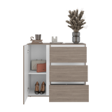 Cómoda Niza Bardolino y Blanco 100x91cm De Tres Hileras con Tres Cajones - CAJONERAS Y COMODAS | Bylmo