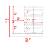 Cómoda Niza Bardolino y Blanco 100x91cm De Tres Hileras con Tres Cajones - CAJONERAS Y COMODAS | Bylmo