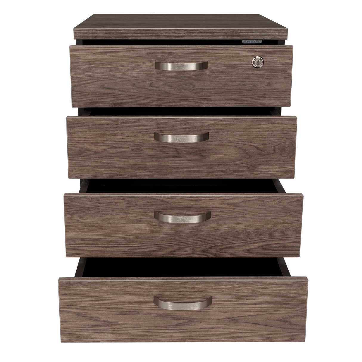 Archivador Home Office Coñac 47.5x71cm Carta con Ruedas con Tres Cajones y con Cerradura - ARCHIVADORES | Bylmo