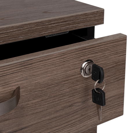 Archivador Home Office Coñac 47.5x71cm Carta con Ruedas con Tres Cajones y con Cerradura - ARCHIVADORES | Bylmo