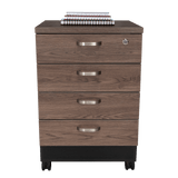 Archivador Home Office Coñac 47.5x71cm Carta con Ruedas con Tres Cajones y con Cerradura - ARCHIVADORES | Bylmo