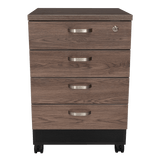 Archivador Home Office Coñac 47.5x71cm Carta con Ruedas con Tres Cajones y con Cerradura - ARCHIVADORES | Bylmo