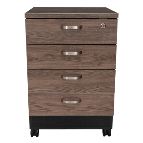 Archivador Home Office Coñac 47.5x71cm Carta con Ruedas con Tres Cajones y con Cerradura - ARCHIVADORES | Bylmo