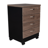 Archivador Home Office Coñac 47.5x71cm Carta con Ruedas con Tres Cajones y con Cerradura - ARCHIVADORES | Bylmo