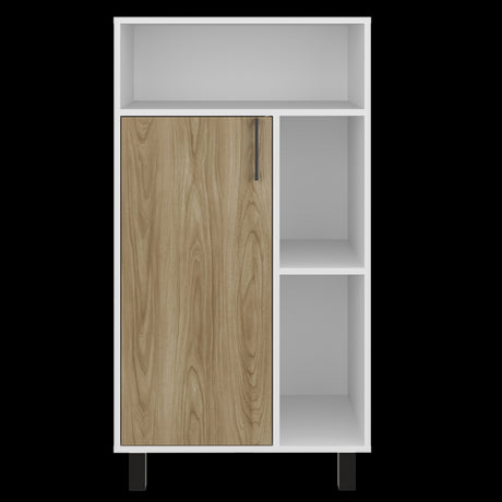 Archivador Bryce Blanco y Fresno Europeo 60x111.5cm Carta con Patas sin Cajones - ARCHIVADORES | Bylmo