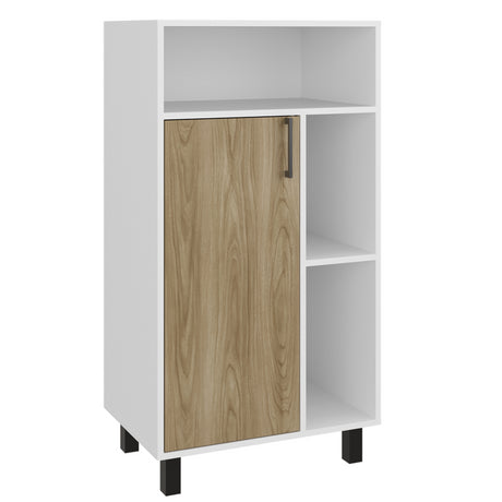 Archivador Bryce Blanco y Fresno Europeo 60x111.5cm Carta con Patas sin Cajones - ARCHIVADORES | Bylmo