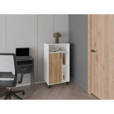 Archivador Bryce Blanco y Fresno Europeo 60x111.5cm Carta con Patas sin Cajones - ARCHIVADORES | Bylmo