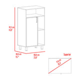 Archivador Bryce Blanco y Fresno Europeo 60x111.5cm Carta con Patas sin Cajones - ARCHIVADORES | Bylmo