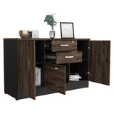 Archivador Home Office Coñac 120x75cm Carta con Tres Cajones y con Cerradura - ARCHIVADORES | Bylmo
