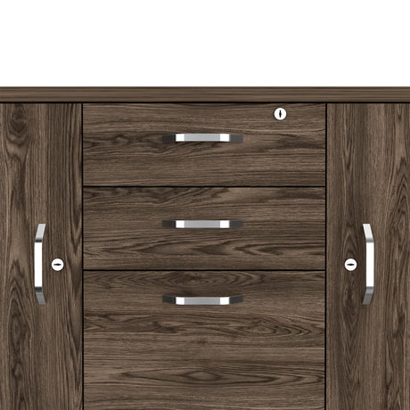 Archivador Home Office Coñac 120x75cm Carta con Tres Cajones y con Cerradura - ARCHIVADORES | Bylmo