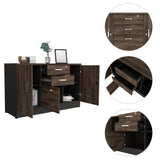 Archivador Home Office Coñac 120x75cm Carta con Tres Cajones y con Cerradura - ARCHIVADORES | Bylmo