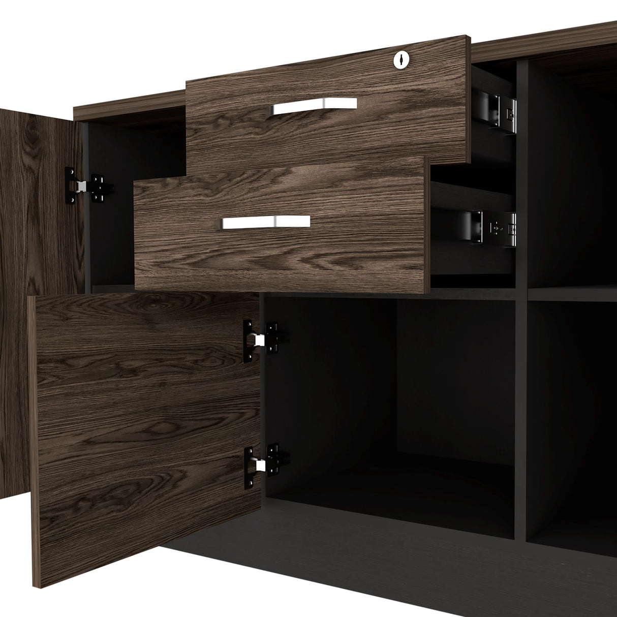 Archivador Home Office Coñac 120x75cm Carta con Tres Cajones y con Cerradura - ARCHIVADORES | Bylmo