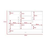 Archivador Home Office Coñac 120x75.7cm Carta sin Cajones y con Cerradura - ARCHIVADORES | Bylmo