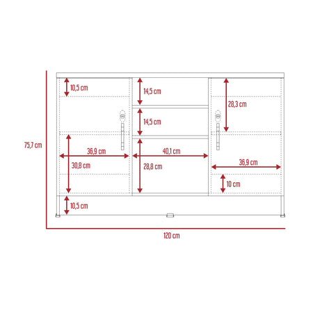 Archivador Home Office Coñac 120x75.7cm Carta sin Cajones y con Cerradura - ARCHIVADORES | Bylmo