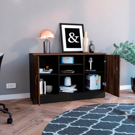 Archivador Home Office Coñac 120x75.7cm Carta sin Cajones y con Cerradura - ARCHIVADORES | Bylmo