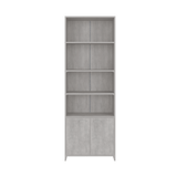 Biblioteca Lisa Cemento 63x180cm Rectangular con Cuatro Entrepaños y con Cinco Compartimientos - BIBLIOTECAS Y ESTANTERIAS | Bylmo