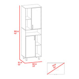 Estantería Bryce Blanco y Fresno Europeo 60x190cm Rectangular con Cuatro Entrepaños y con Nueve Compartimientos - BIBLIOTECAS Y ESTANTERIAS | Bylmo