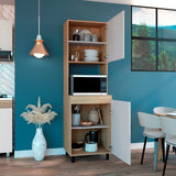 Alacena Gante Rovere 60x198.1cm con Dos Puertas y con Patas - ALACENAS Y MUEBLES MICROONDAS | Bylmo