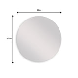 Espejo de Baño Redondo Petra 80x80cm Flotado Sin Marco - ESPEJOS DE BANHO | Bylmo
