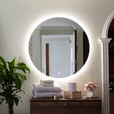 Espejo de Baño Redondo Petra 80x80cm Flotado Sin Marco y con Iluminación LED - ESPEJOS DE BANHO | Bylmo