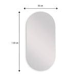Espejo de Baño Ovalado Meca 50x100cm Flotado Sin Marco - ESPEJOS DE BANHO | Bylmo