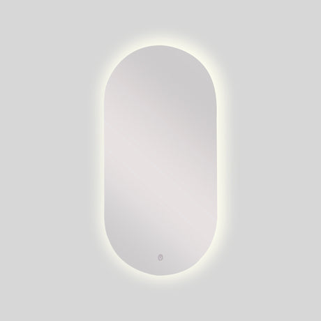 Espejo de Baño Ovalado Meca 50x100cm Flotado Sin Marco y con Iluminación LED - ESPEJOS DE BANHO | Bylmo