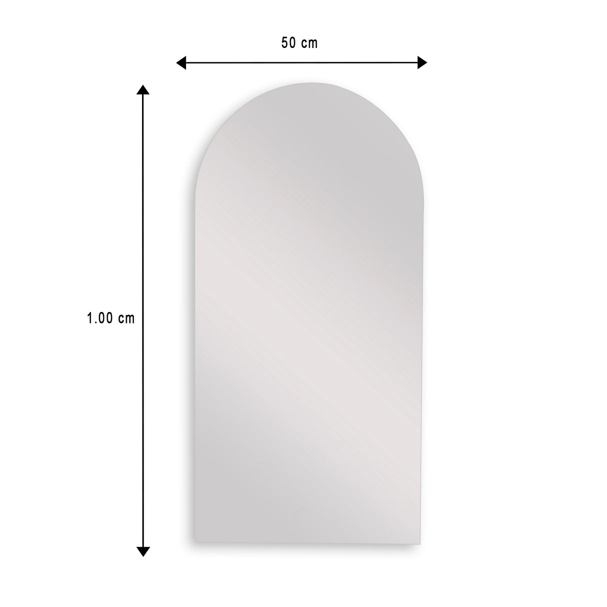 Espejo de Baño Arco Superior Atenas 50x100cm Flotado Sin Marco - ESPEJOS DE BANHO | Bylmo