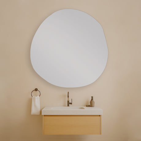 Espejo de Baño Asimetrico Toledo 90x90cm Flotado Sin Marco - ESPEJOS DE BANHO | Bylmo