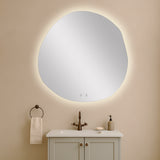 Espejo de Baño Asimetrico Toledo 90x90cm Flotado Sin Marco con Antiempaño y con Iluminación LED - ESPEJOS DE BANHO | Bylmo