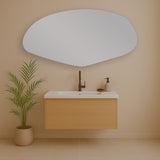 Espejo de Baño Asimetrico Allende 120x60cm Flotado Sin Marco - ESPEJOS DE BANHO | Bylmo