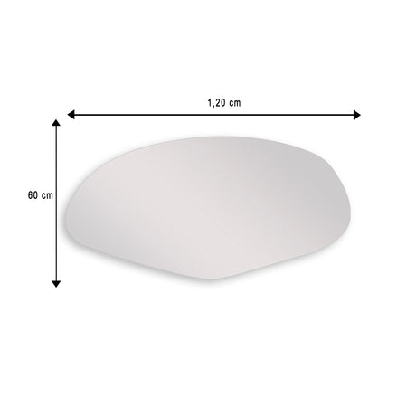 Espejo de Baño Asimetrico Allende 120x60cm Flotado Sin Marco - ESPEJOS DE BANHO | Bylmo