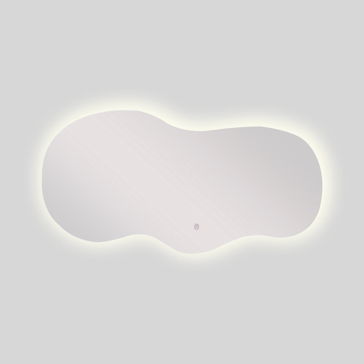 Espejo de Baño Asimetrico Cairo 120x60cm Flotado Sin Marco y con Iluminación LED - ESPEJOS DE BANHO | Bylmo