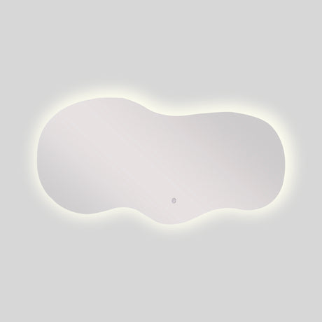Espejo de Baño Asimetrico Cairo 120x60cm Flotado Sin Marco y con Iluminación LED - ESPEJOS DE BANHO | Bylmo