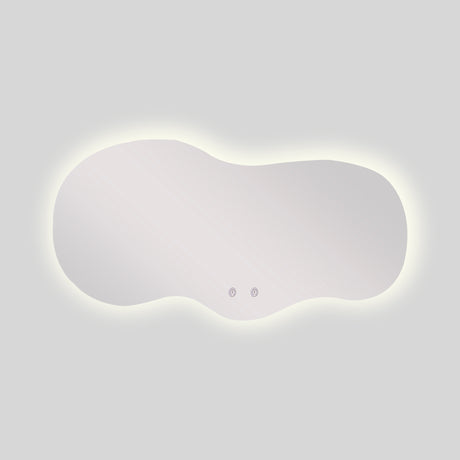 Espejo de Baño Asimetrico Cairo 120x60cm Flotado Sin Marco con Antiempaño y con Iluminación LED - ESPEJOS DE BANHO | Bylmo