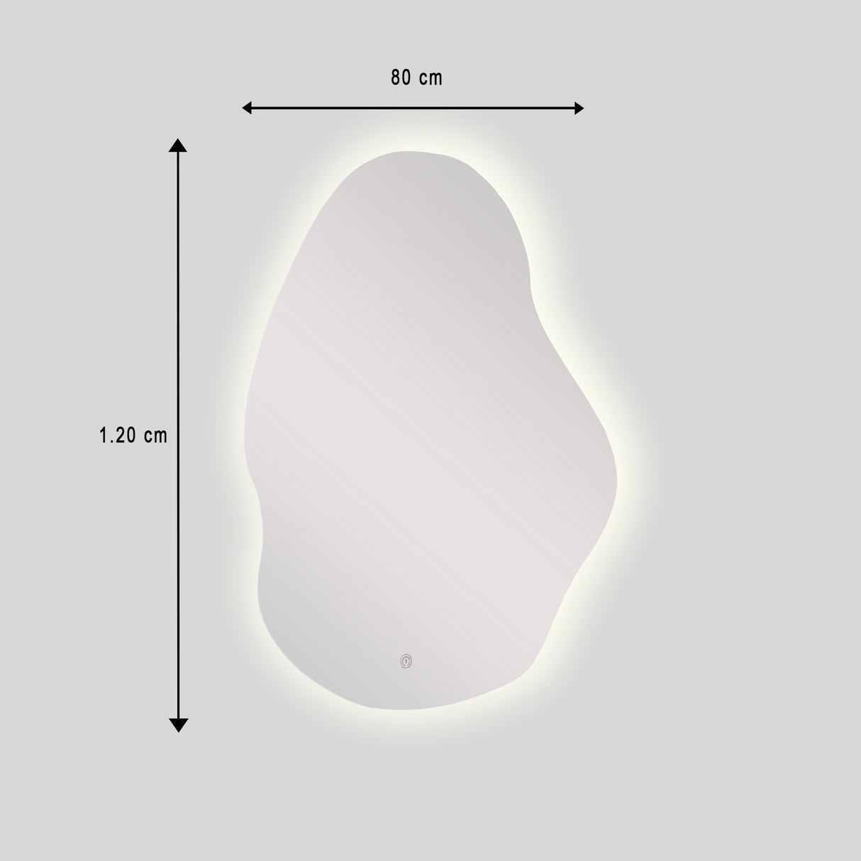 Espejo de Pared Asimetrico Fuji 60x160cm Sin Marco y con Iluminación LED - ESPEJOS DE PARED | Bylmo