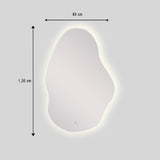 Espejo de Pared Asimetrico Fuji 60x160cm Sin Marco y con Iluminación LED - ESPEJOS DE PARED | Bylmo