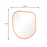 Espejo de Pared Asimetrico Tahiti Dorado 60x70cm con Marco En Madera - ESPEJOS DE PARED | Bylmo