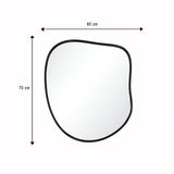 Espejo de Pared Asimetrico Tahiti Negro 60x70cm con Marco En Madera - ESPEJOS DE PARED | Bylmo