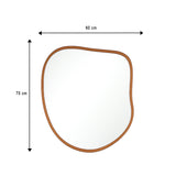 Espejo de Pared Asimetrico Tahiti Oro Rosa 60x70cm con Marco En Madera - ESPEJOS DE PARED | Bylmo