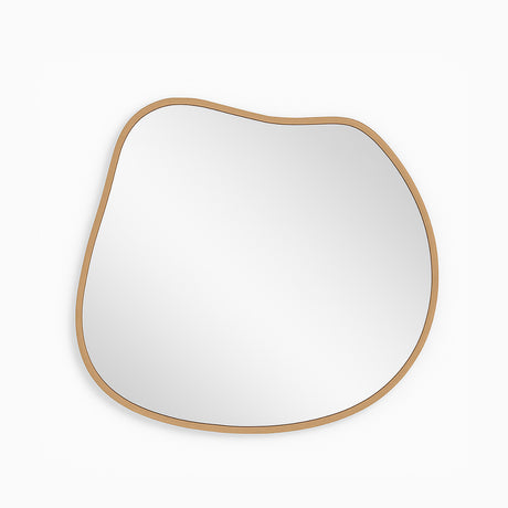 Espejo de Pared Asimetrico Tahiti Dorado 90x100cm con Marco En Madera - ESPEJOS DE PARED | Bylmo