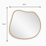 Espejo de Pared Asimetrico Tahiti Dorado 90x100cm con Marco En Madera - ESPEJOS DE PARED | Bylmo