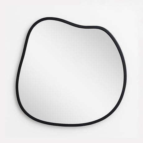 Espejo de Pared Asimetrico Tahiti Negro 90x100cm con Marco En Madera - ESPEJOS DE PARED | Bylmo