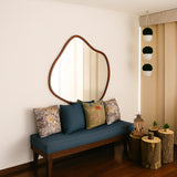 Espejo de Pared Asimetrico Tahiti Oro Rosa 90x100cm con Marco En Madera - ESPEJOS DE PARED | Bylmo