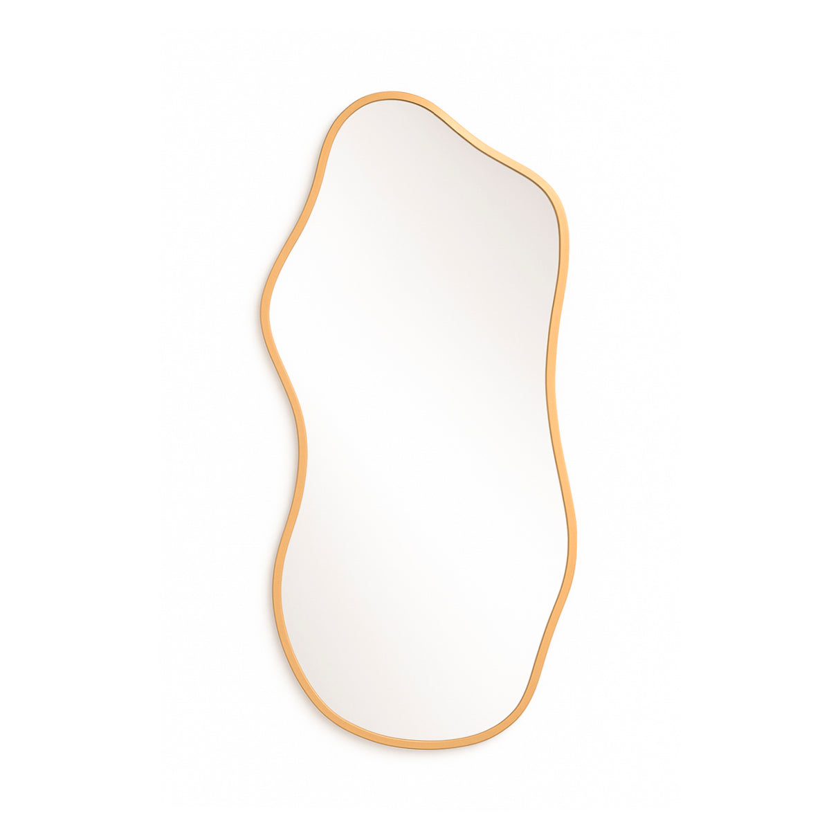 Espejo de Pared Asimetrico Corsega Dorado 60x120cm con Marco En Madera - ESPEJOS DE PARED | Bylmo